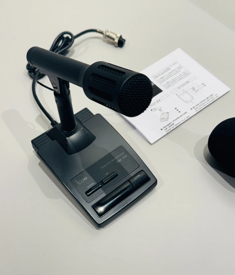 ICOM SM-20 Tischmikrofon Standmikrofon Amateurfunk Funkgerät 8 Pin mit Zubehör - Bild 3 von 4