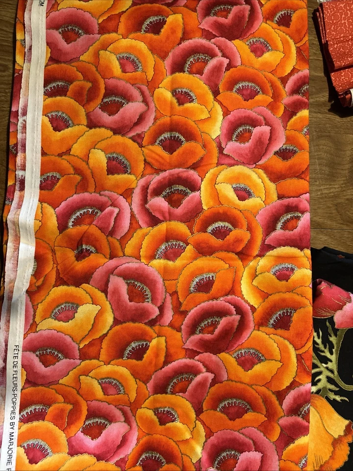 floral cotton fabric lot - Image 4 of 4