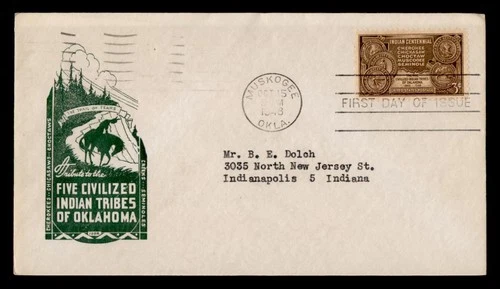 DR WHO 1948 FDC INDIAN TRIBE CENTENNIAL IOOR CACHET M75311