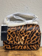 NWT Lauren Ralph Lauren Women  s Haircalf Embossed Madison Crossbody Sz OS