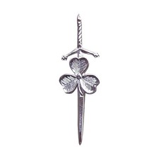 AAR Shamrock Irish Kilt Pin Silver Chrome Finish Accessory Kilts Sporrans Hoses