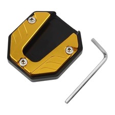 CNC Kickstand Pad Plate Support Motorcycle Kickstand Extender Foot Side Gold