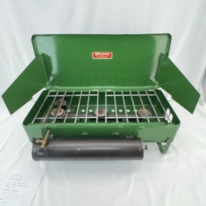 Early Prentiss Wabers Preway P4823 Vintage 3 Burner Camp Stove Suitcase Tested