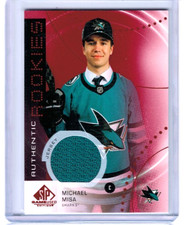 2025-26 Upper Deck SP Game Used Michael Misa Authentic Rookies Red Jersey RC
