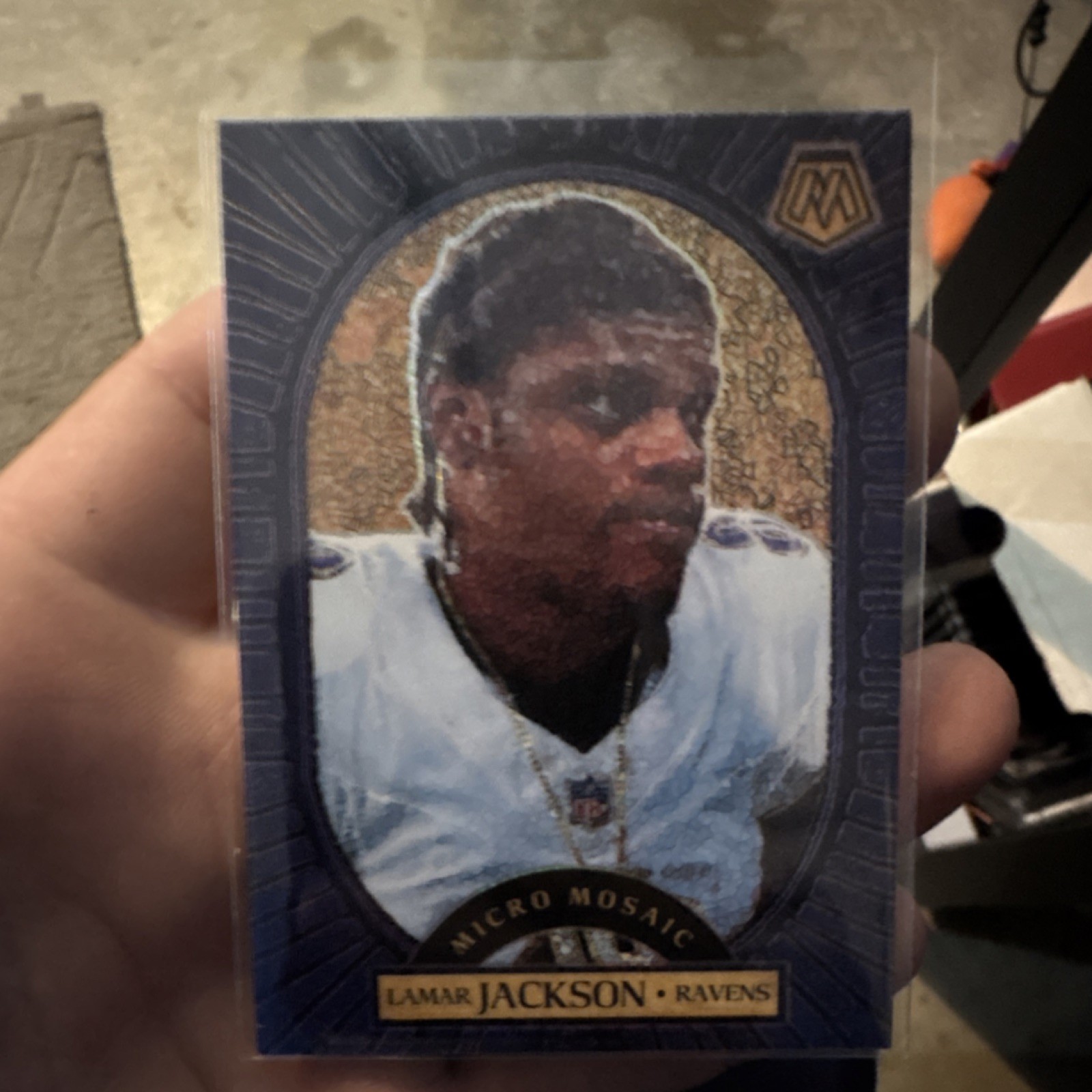 2025 Panini Mosaic Lamar Jackson #25 Micro Mosaic Baltimore Ravens Football Card
