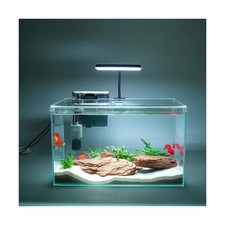 Vimvins 10 Gallon Glass Small Fish Tank with Filter Light and Lid, Aquarium S...
