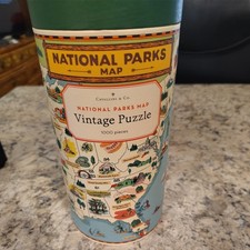 Cavallini Papers Co. National Parks Vintage 1000 Piece Jigsaw Puzzle 22" X 28"