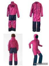 Decathlon Ski Suit Waterproof Snowboarding Snowsuit One Piece Hood Kids 14 Years