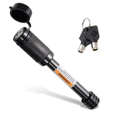 Czc Auto Trailer Hitch Lock, 5/8 Inch Dia, 4 Inch Super Extra Long Rec