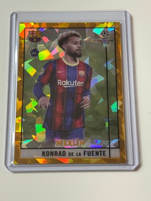 2020-21 Topps Merlin Chrome Gold Atomic #30 Konrad de la Fuente Rookie 08/50