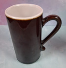 Set of 2 Cafe Restaurant Tall Stein Latte Cappuccino Brown Bistro Coffee Mugs — photo 6