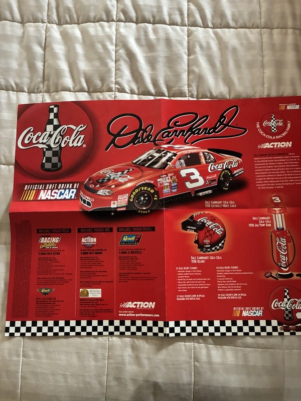 1998 Dale Earnhardt Sr & Dale Earnhardt Jr NASCAR Coca Cola Cars Brochure.