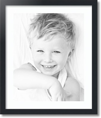 ArtToFrames 16x20 Black Frame, White Mat with Tru Vue Conservation Acrylic
