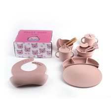 Baby Feeding 12- Piece Silicon Complete Set - Light Pink