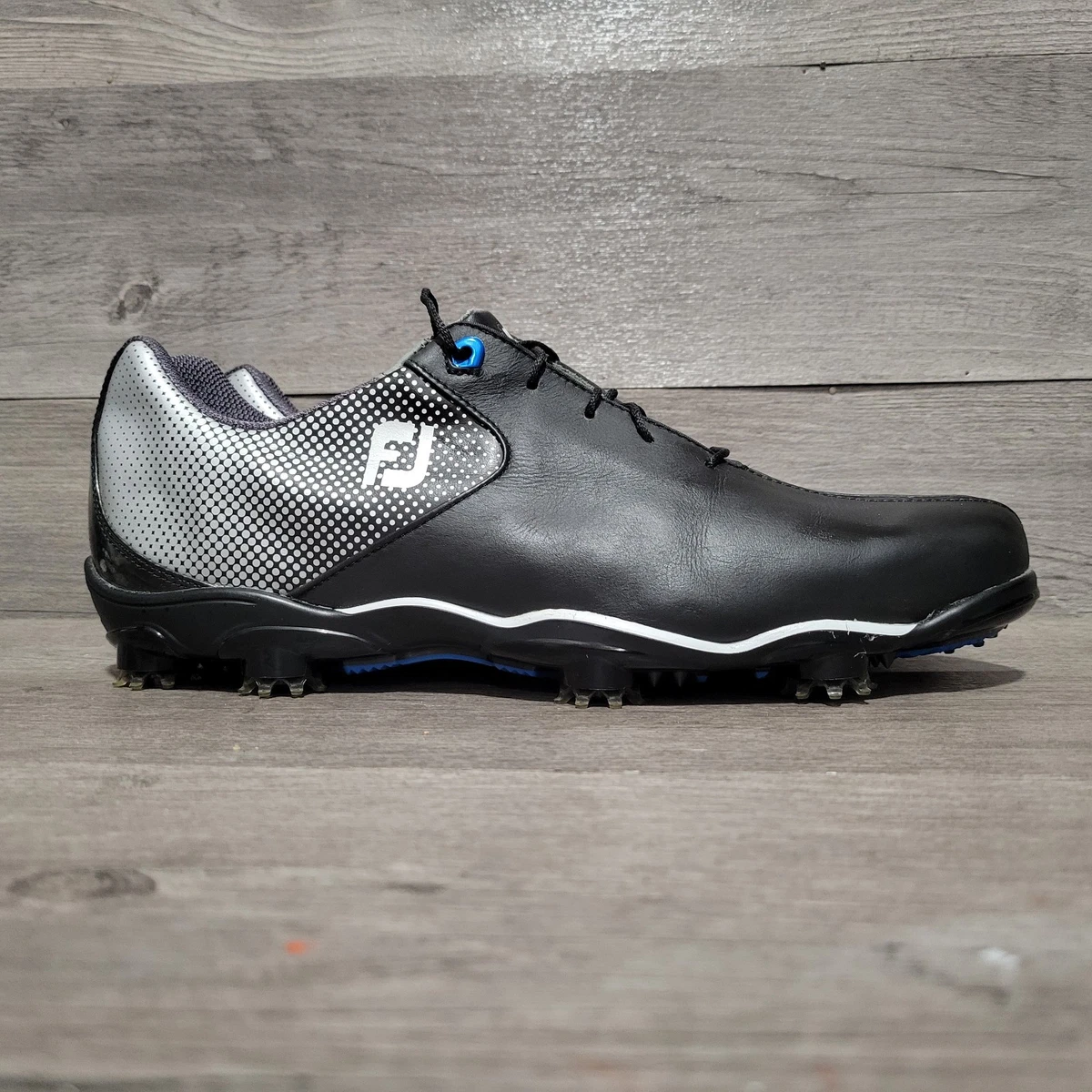 FootJoy FJ Sport Leather Golf 53288 Cleats Flex Shoes‎ Black Silver Mens Size 11 Amazon.com | FootJoy Men main image 2
