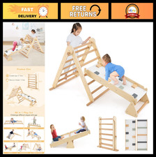7-in-1 Climbing Triangle Set for Toddlers - Foldable Montessori Jungle Gym, Adju