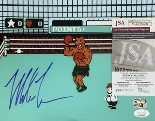 Mike Tyson Signed Nintendo Punch Out 8x10 Color Photo AUTO JSA Fiterman