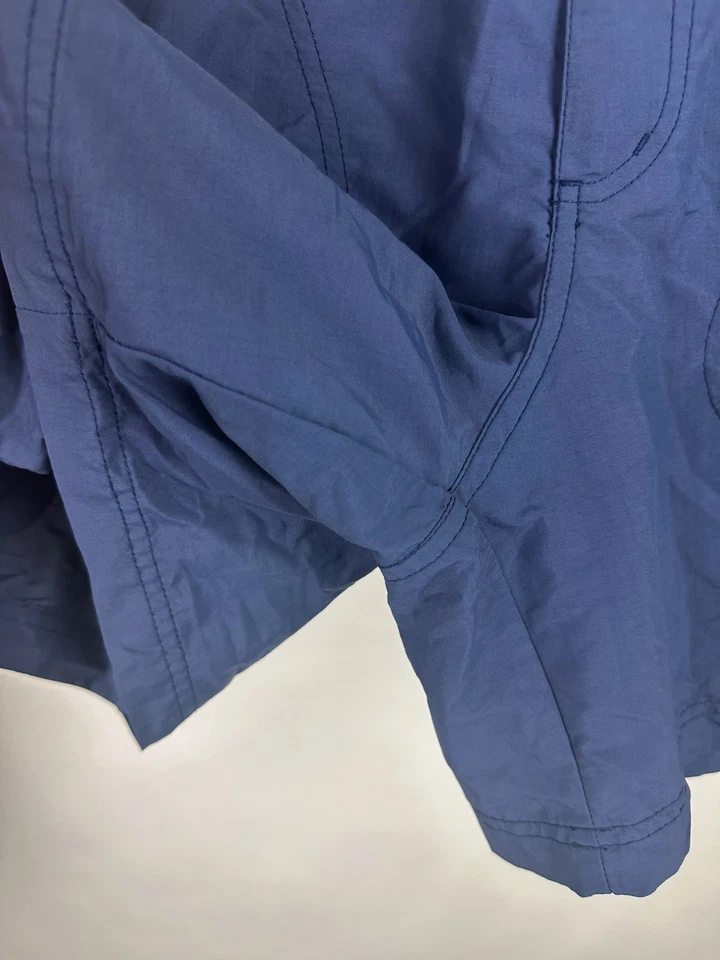 Pantalones Cortos de Senderismo Columbia Para Mujer Pequeños Azul Oscuro Nylon Cintura Elástica Bolsillos de Carga Foto 3 de 4