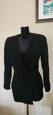 Black Christian Dior Womens Suit Jacket Size 8 100 Wool