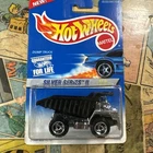 Vintage Hot Wheels DUMP TRUCK - 1996 #420 Silver Series II - Chrome w/Black Bed