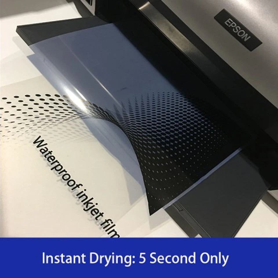 100 Sheets，13x19，Waterproof Instant Dry Inkjet Milky Transparency Film - Image 3 of 4