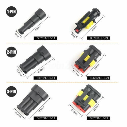 708Pcs Set 1-6 Pin Car Electrical Wire Connector Plug Kit Automotive Waterproof - Picture 8 of 15