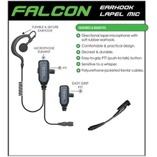 Tactical Ear Gadgets FALCON Quick Release Earpiece for Tait 8100 Series