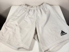 Adidas Aeroready Girls Sz. S Soccer Trunks Elastic Waist Draw Strings White