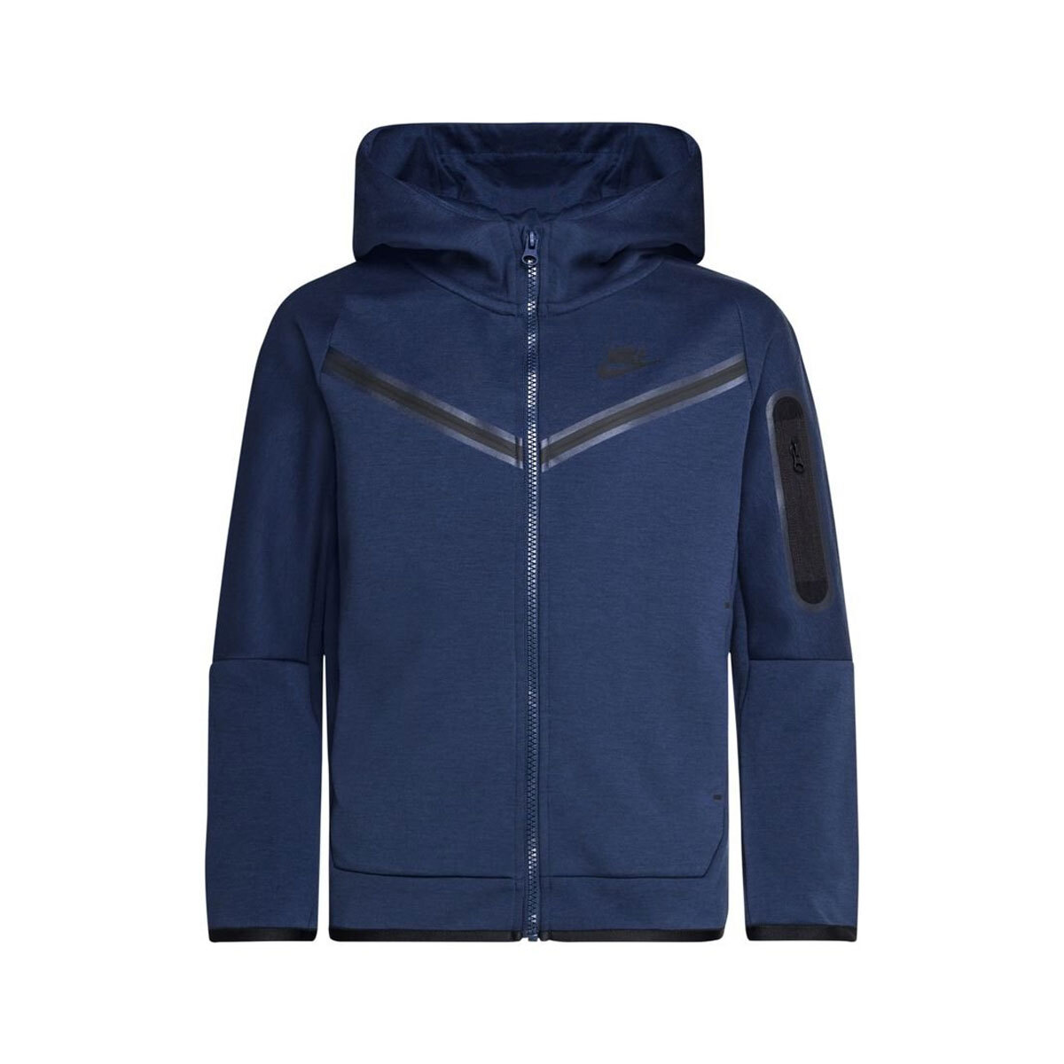 Nike Boyu0026#039;s Sportswear Tech Fleece Hoodie CU9223-410 Navy/Black SZ  XS-2XL | eBay