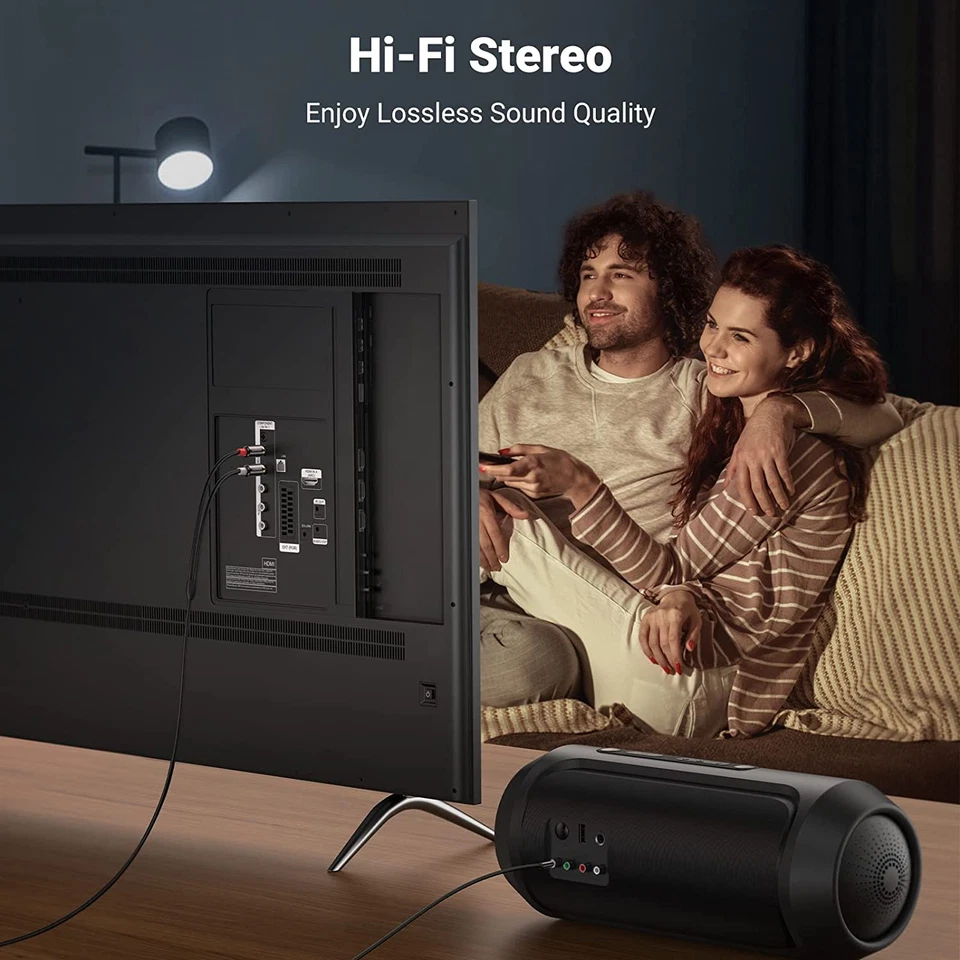 Cable UGREEN 3,5 mm a RCA, 6,6 PIES RCA macho a auxiliar adaptador de audio auriculares de sonido de alta fidelidad Foto 2 de 4