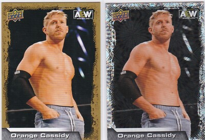 2022 Upper Deck AEW Wrestling #52 ORANGE CASSIDY   Gold Parallel W/ SILVER PYRO