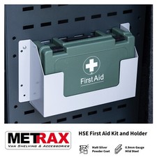 First Aid Kit + Holder - Van garage workshop Building site health & safety