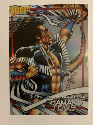 Shaman's Tears Silver Foil Wizard Magazine Promo - Mike Grell's Trading Card #7