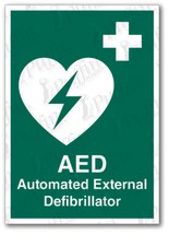 Automated External Defibrillator Sign