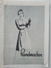 1945 women's Handmacher suit  vintage fashion art ad