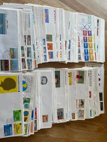 Netherlands Antilles 121 different FDC covers, awesome very tidy lot, brilliant