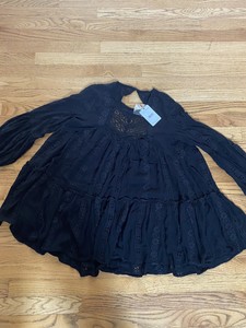 black long sleeve boho dress