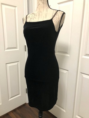 90s black spaghetti strap dress