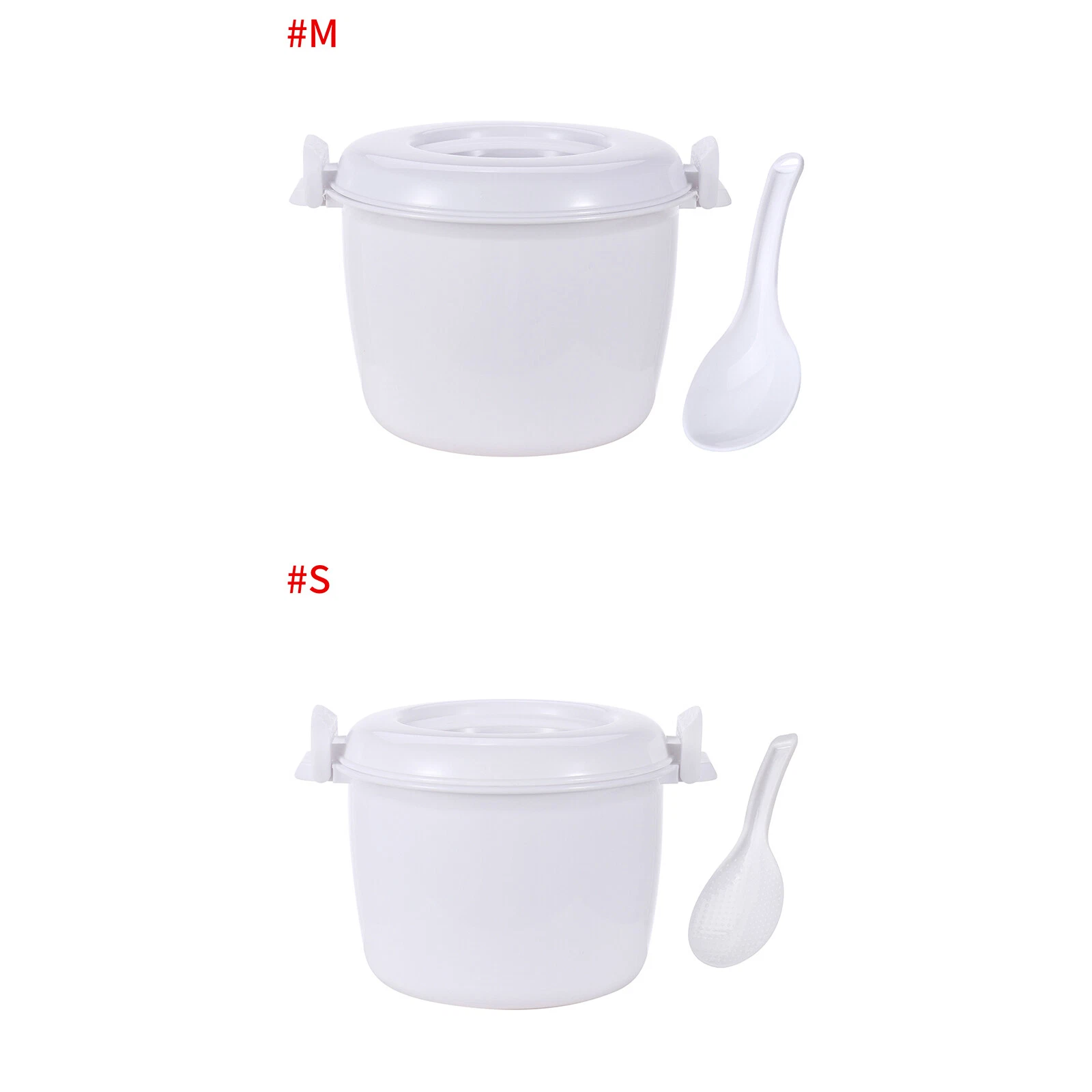 Portable Microwave Rice Cooker with Rice Paddle Kitchen Food Steamer Pot White
Opens in a new window