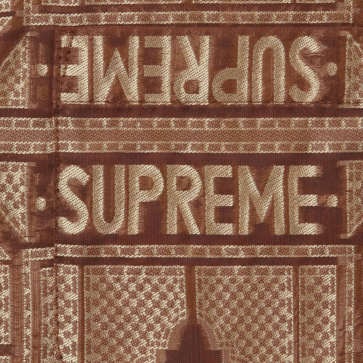 Supreme Tray Jacquard S/S Shirt Black Red Tan 3colors SS24 New | eBay