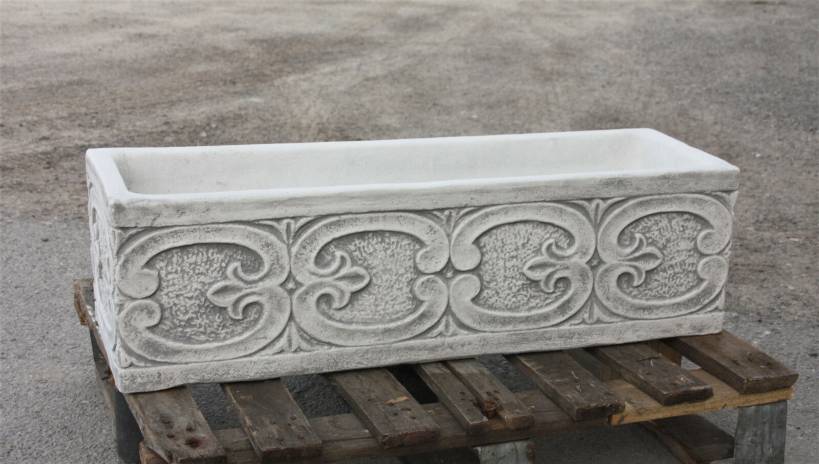 BLUMENKASTEN STEINGUSS GARTENDEKO BEPFLANZEN BLUME PFLANZE STEINFIGUR