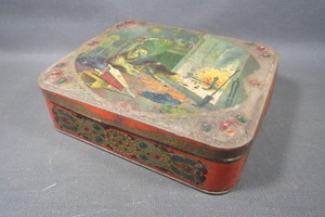 Ancienne Boite A Gateaux En Fer Blanc Deco Vintage Annees 1950 Rangement Cuisine Ebay