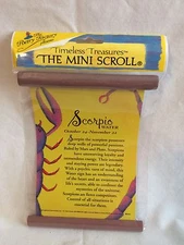 Timeless Treasures - Mini Scroll - Scorpio  Zodiac Wall Hanging - New