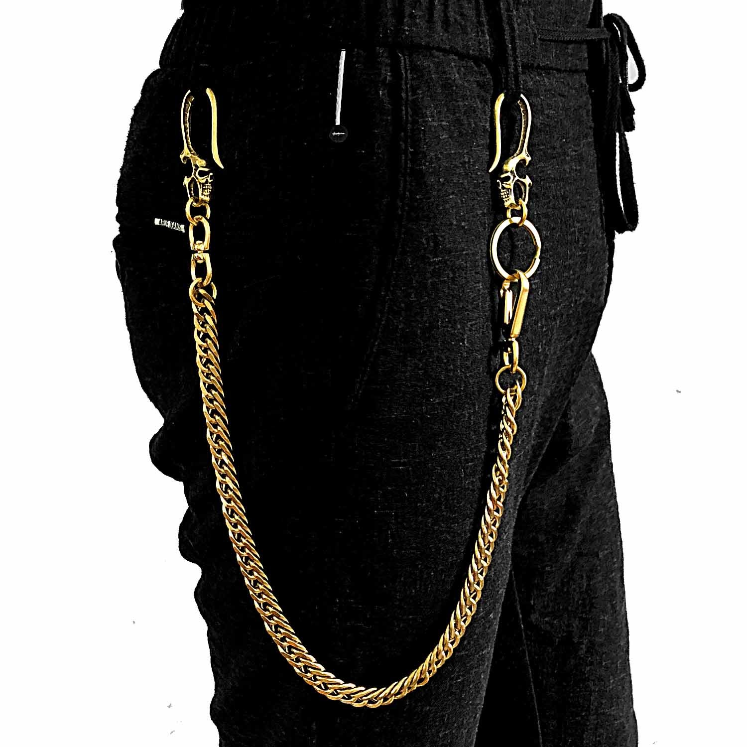 Vintage Gold Yellow Brass Pants Trousers Hip Hop Chain Men Waist Decoration eBay