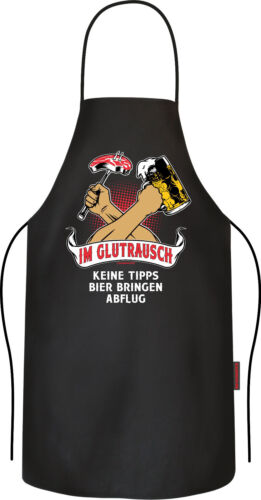 lustige Grillschürze - Im Glutrausch - Abflug - Kochschürze Männer Geburtstag - Bild 1 von 2