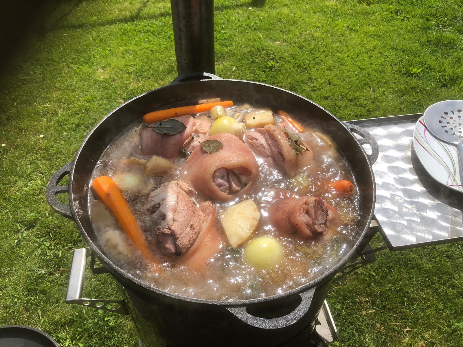 Caldera de hierro fundido 22 litros caldera Kazan Kazan wok caldera Syton comprar pedir