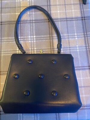 1960 s Vintage Mod Bag Chamelle By Essell Mod Classic Navy Beautiful Condition