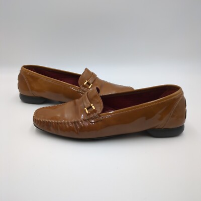 Salvatore Ferragamo Brown Leather Loafers Sz 9.5 s-l400.jpg main image 4