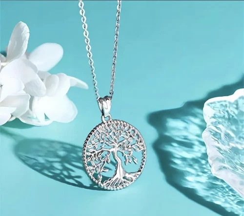 925 Sterling Silver Tree of Life Necklace Pendant image 3