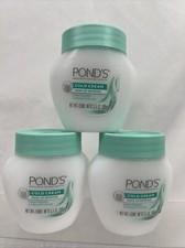  3 Pond's Cold Cream Deep Cleanser  Make Up Remover Hypoallergenic 3.5 oz